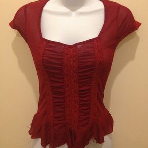 XS Red Crimson Top